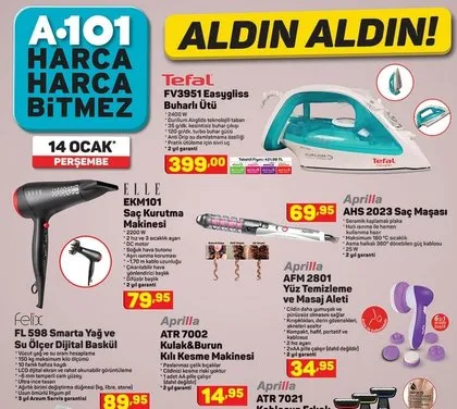 A101’den televizyon ve akıllı saat sürprizi! 14 Ocak 2021 A101 Aktüel ürünler kataloğunda neler var?