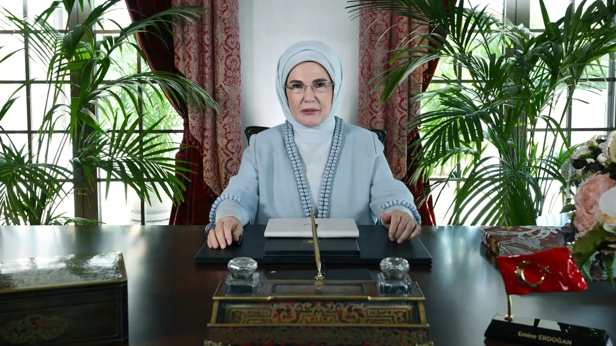 Emine Erdoğan'dan 6. Lider Eşleri Zirvesi'ne video mesaj