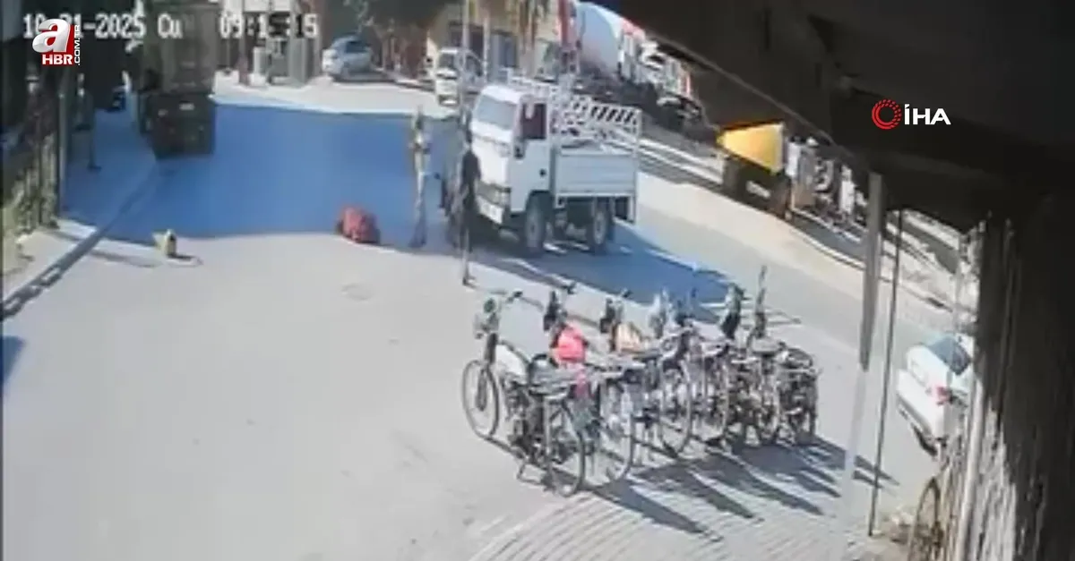 Motosikletle kamyonet böyle çarpıştı