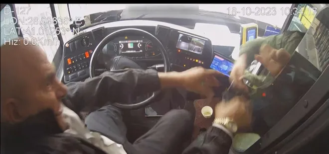 İETT şoförüne baltalı saldırı! Sinirden deliye döndü: O anlar kamerada