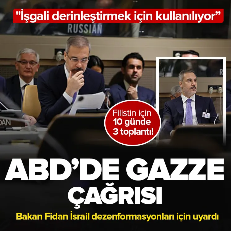 Bakan Fidandan ABDde Gazze teması!