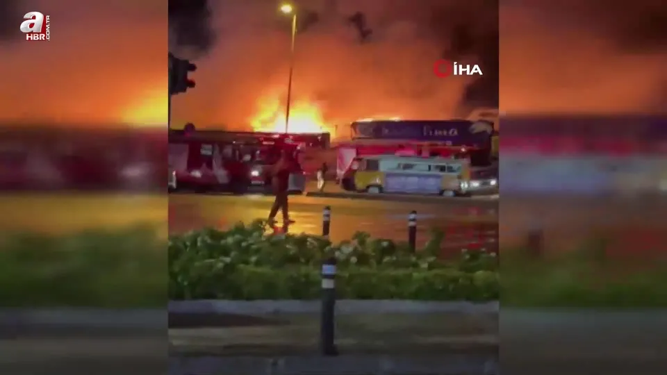 Kartal’da balıkçı barınağı alev alev yandı