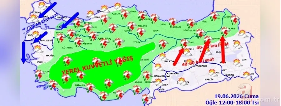 15 il için alarm! Meteoroloji'den sel ve hortum uyarısı: Saat verildi 3