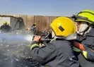 Askeri havalimanında yangın!