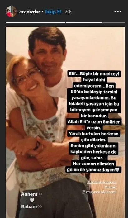 Anne ve babasını depremde kaybeden Ece Dizdar’dan yürek yakan paylaşım - 1