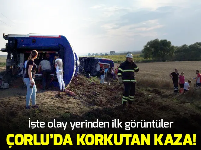 Tekirdağda feci tren kazası
