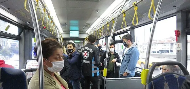 İstanbul’da ekipler toplu taşıma araçlarında maske ve sosyal mesafe denetimi yaptı