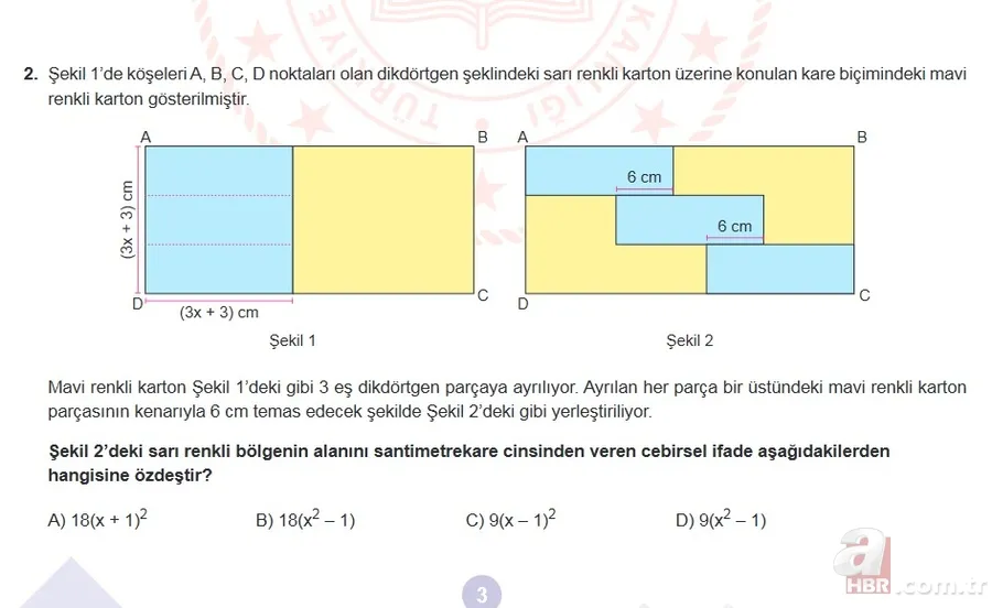 Mart ayı LGS örnek sorular listesi yayımlandı! MEB 2021 LGS sayısal - sözel örnek sorular ve cevap anahtarı 4
