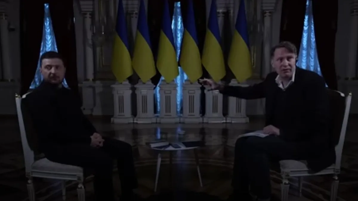 Zelenskiy'nin röportajda zor anları! Başkanlık Sarayı'nda elektrikler kesildi: Trump'tan korkacak değilim