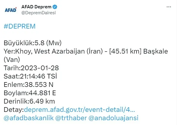 Son dakika: Az önce deprem mi oldu, nerede, kaç şiddetinde? 28 OCAK AFAD SON DEPREMLER LİSTESİ!