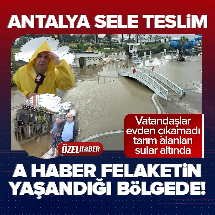 Antalyada yağış nedeniyle iş yerleri su altında kaldı