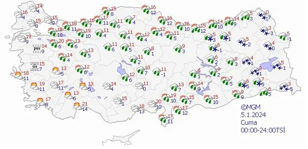 HAVA DURUMU | Yeni yağış dalgası geliyor! Meteoroloji haritayı yayınladı tarih verdi | 4-8 Ocak 2024 - 11