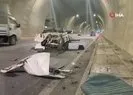 Tünel içinde taklalar atıp metrelerce sürüklendi