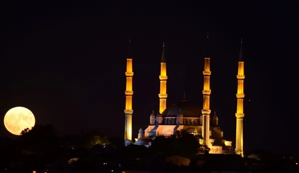 Çanakkale’den renkli kare! ‘Dolunay’ güzelliği böyle yansıdı - 1
