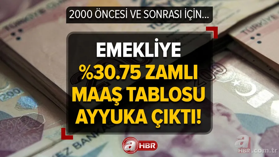 SSK, Bağkur ve memura yeni hesap! Emekliye %30,75 zamla maaş tablosu ayyuka çıktı! En düşük 6 bin 498 TL! 2000 öncesi ve sonrası için intibak... 1