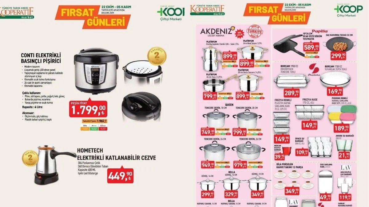 Tarım Kredi Market’te dev indirim! 5.399 TL’ye akıllı televizyon, 1.399 TL’ye dikey ısıtıcı fırsatı