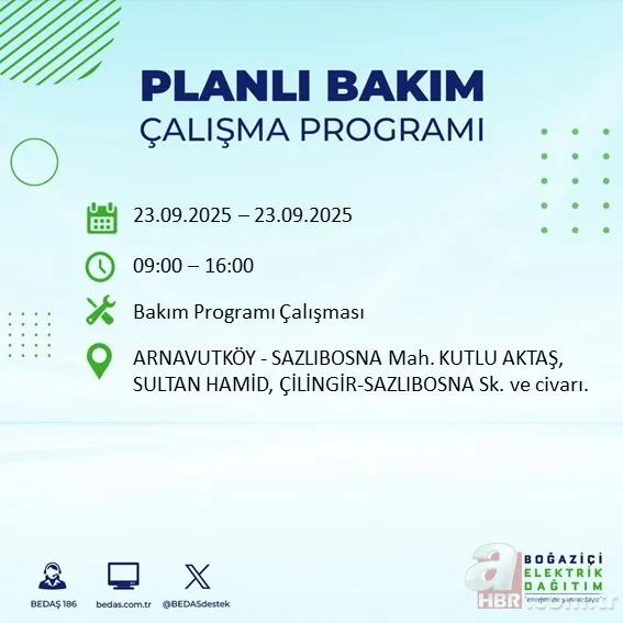 23 Eylül İstanbul elektrik kesintisi: Hangi ilçelerde kesinti olacak? Elektrikler ne zaman gelecek? 2