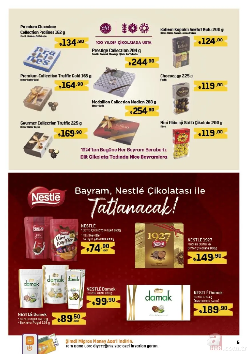Migros bayrama özel indirim kataloğu yayınladı! 10 Nisan itibari ile bayram şekeri, çikolata ve hediyeliklerde sürpriz fiyat geliyor 22
