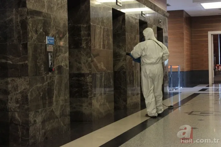 AK Parti Genel Merkezi koronavirüs (corona virüs) için dezenfekte edildi 13