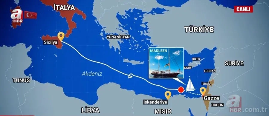 İsrail teröristleri Madleen gemisini ele geçirdi! A Haber’de çarpıcı detay: Kirli propaganda 12