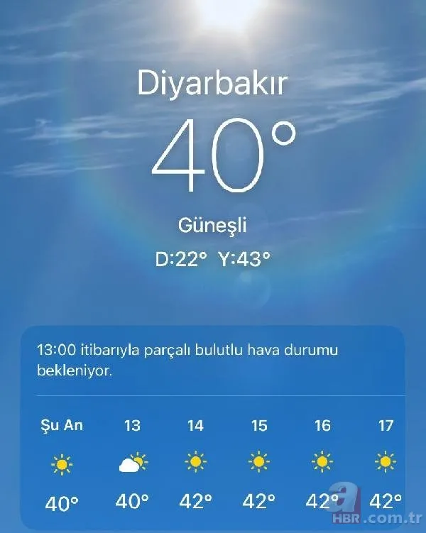 Diyarbakır’da kavurucu sıcaklar sebebiyle cadde ve sokaklar ıssız kaldı