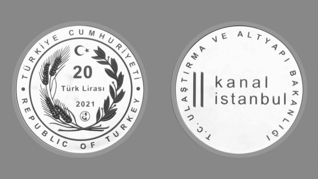 Kanal İstanbul gümüş hatıra parası! 300 TL’den satışa çıktı
