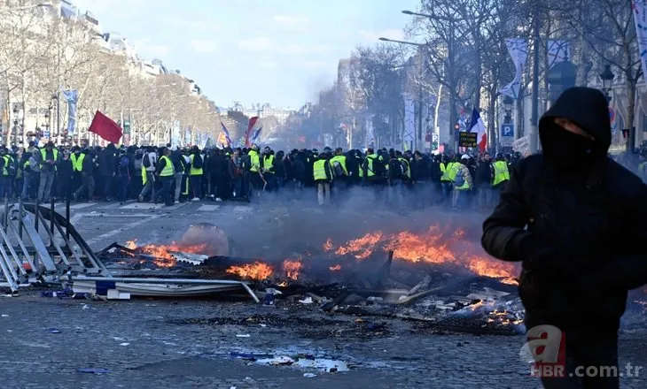 Sarı yelekliler yine sahnede! Paris meydan savaşı