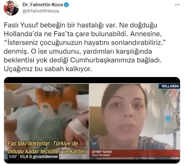 Son dakika: Yunus bebek tedavi için Hollanda'dan Türkiye'ye getirildi | Başkan Erdoğan'ın talimat gerçekleşti - 4