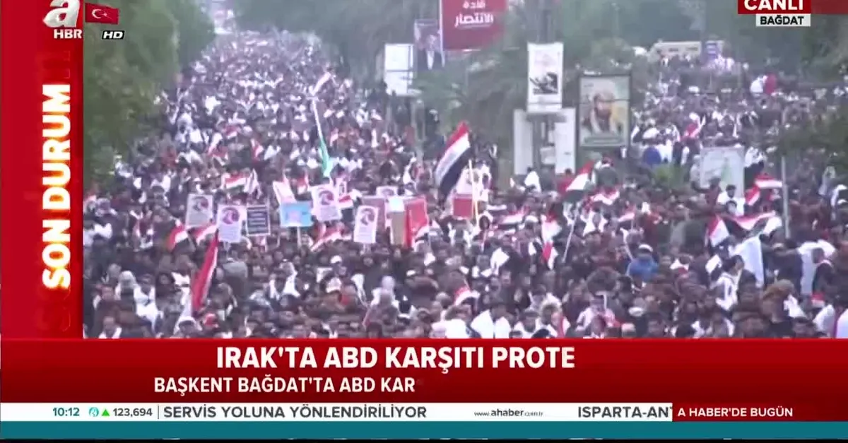 Irak'ta ABD karşıtı gösteriler başladı