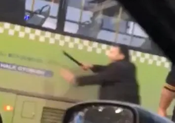 Kocaeli'de otobüs şoförüne coplu saldırı