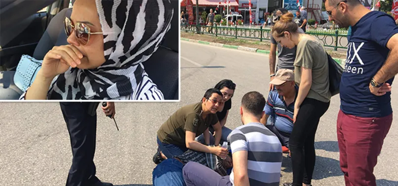 Bursa'da bayan sürücünün gözyaşları