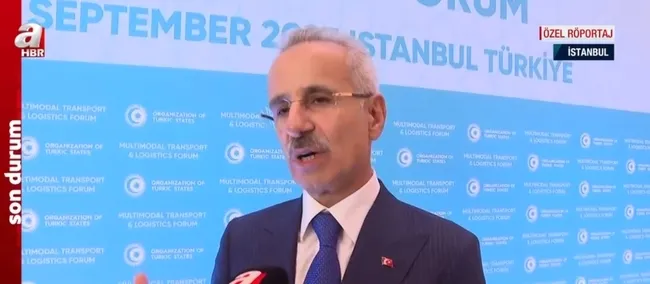 UIaştırma ve Altyapı Bakanı Abdulkadir Uraloğlu A Haber’de: Tüm koridorlar Türkiye’den geçmeli