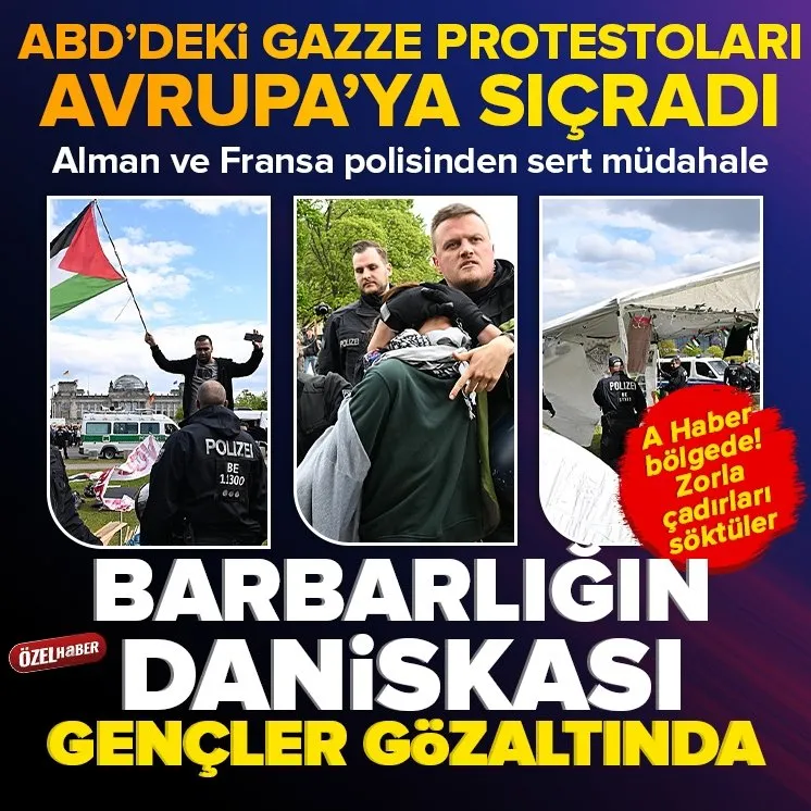 ABD’de büyüyen Gazze protestoları Avrupa’da!