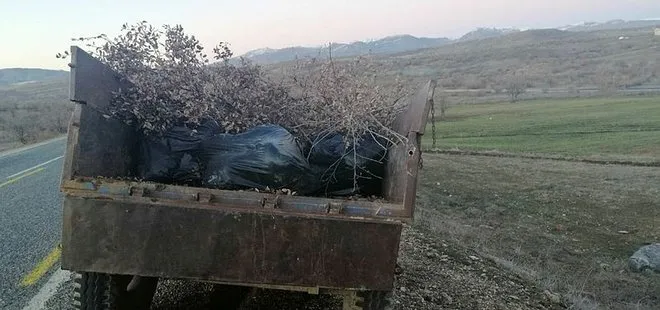 Diyarbakır’da traktörde ağaç dalları arasına gizlenmiş esrar bulundu