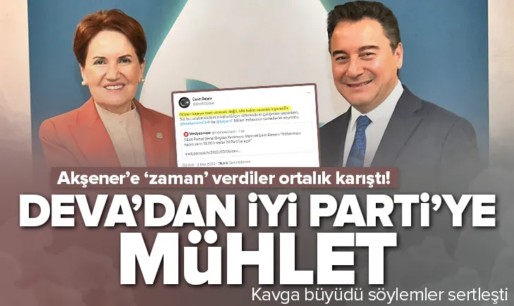 İYİ Parti ile DEVAnın saat kavgası!