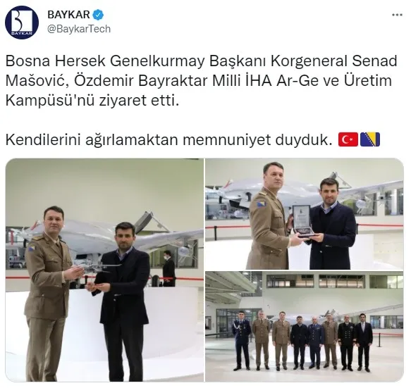 Bosna Hersek Genelkurmay Başkanı Senad Masovic'ten Bayraktar'a önemli ziyaret - 3