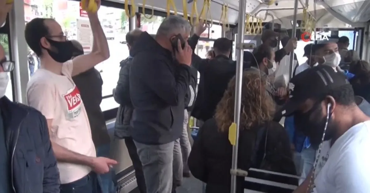 İETT otobüsünde skandal görüntüler! CHP'li İBB tedbirleri ihlal etmeye devam ediyor | Video