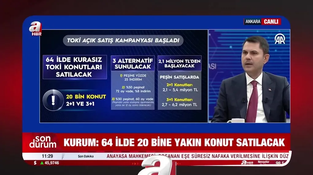 64 İLDE 20 BİN KONUT SATIŞA ÇIKIYOR