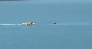 Yangın söndürme uçağı Seyhan Gölü’ne düştü