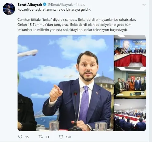 Bakan Albayrak: Beka derdi olmayanlar ise rahatsızlar, onları 15 Temmuz’dan tanıyoruz