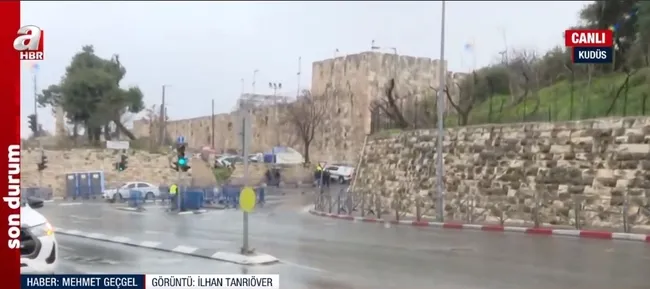 İsrail polisi A Haber kameramanına vurdu! Namaz kılan engelliye gözaltı