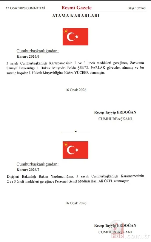 Bazı bakanlık ve kurumlarda görev değişikliği! Atama Kararları Resmi Gazete'de 4