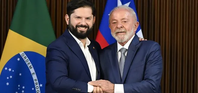 Şili Devlet Başkanı Boric Brezilya Devlet Başkanı Lula da Silva ile bir araya geldi!