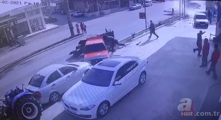 Antalya'da sürücüsüz traktör ortalığı savaş alanına çevirdi