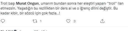 Murat Ongun’a sosyal medya dersini verdi: En büyük troll senmişsin