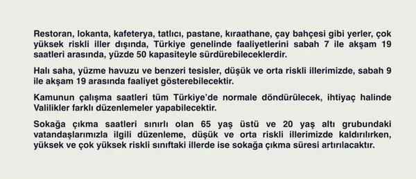 Hafta sonu kısıtlamaları o illerde kaldırıldı! Kafe ve restoranlar açılıyor! Yüz yüze eğitime kademeli geçiş... Başkan Erdoğan duyurdu
