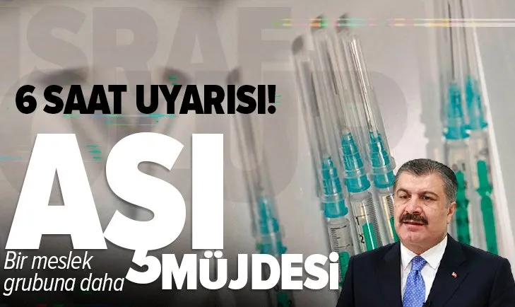 Son dakika: Sağlık Bakanı Fahrettin Koca'dan bir meslek grubuna daha aşı müjdesi! İsraf uyarısında bulundu