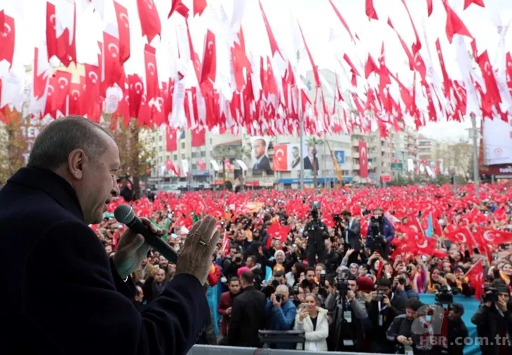 Denizli’de Erdoğan’a coşkulu karşılama