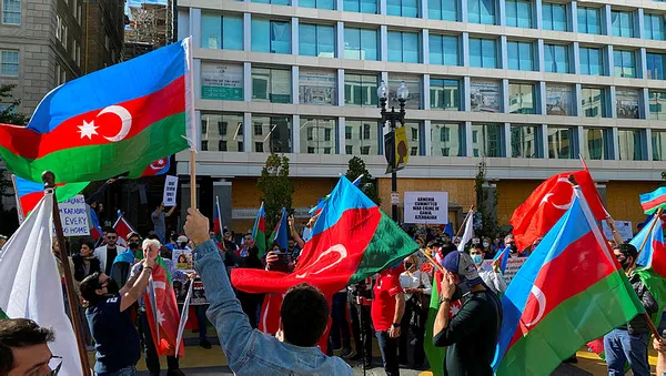 Beyaz Saray önünde Azerbaycan'a destek mitingi - 1