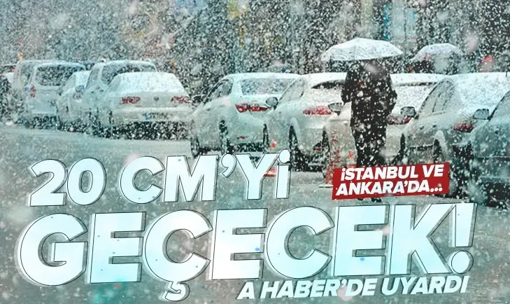 Meteoroloji’den yoğun kar yağışı uyarısı! Kar kalınlığı 20 cm’yi geçecek | İstanbul’a ne zaman kar yağacak? A Haber’de flaş açıklama